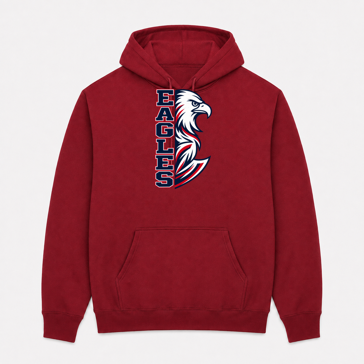 Madrona Hoodie Deep Red Design 3